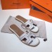 Hermes Oran Studs Sandals In White Leather