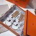 Hermes Oran Studs Sandals In White Leather