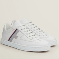 Hermes Boomerang Sneakers In Multicolore White Leather Hermes Boomerang Sneakers In Multicolore White Leather