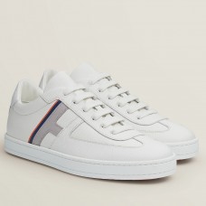Hermes Boomerang Sneakers In Multicolore White Leather Hermes Boomerang Sneakers In Multicolore White Leather