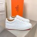 Hermes Boomerang Sneakers In White Epsom Leather Hermes Boomerang Sneakers In White Epsom Leather