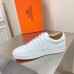 Hermes Boomerang Sneakers In White Epsom Leather Hermes Boomerang Sneakers In White Epsom Leather