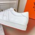 Hermes Boomerang Sneakers In White Epsom Leather Hermes Boomerang Sneakers In White Epsom Leather