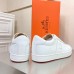 Hermes Boomerang Sneakers In White Epsom Leather Hermes Boomerang Sneakers In White Epsom Leather