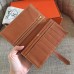 Hermes Brown Clemence Bearn Gusset Wallet Hermes Brown Clemence Bearn Gusset Wallet