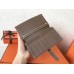 Hermes Taupe Clemence Bearn Gusset Wallet Hermes Taupe Clemence Bearn Gusset Wallet