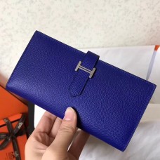 Hermes Blue Electric Epsom Bearn Gusset Wallet Hermes Blue Electric Epsom Bearn Gusset Wallet