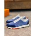 Hermes Men's Addict Sneakers In Bicolor Blue Knit Hermes Mens Addict Sneakers In Bicolor Blue Knit