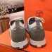 Hermes Men's Addict Sneakers In Grey Knit Hermes Mens Addict Sneakers In Grey Knit