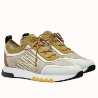 Hermes Men's Addict Sneakers In Multicolore Knit Hermes Men's Addict Sneakers In Multicolore Knit