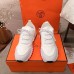 Hermes Men's Addict Sneakers In White Knit Hermes Mens Addict Sneakers In White Knit