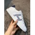 Hermes Mens Avantage Sneakers In White/Blue Calfskin