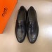 Hermes Mens Paris Loafers In Black Calfskin