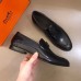 Hermes Mens Paris Loafers In Black Calfskin