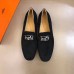 Hermes Men's Tenor Loafers In Black Suede Leather Hermes Mens Tenor Loafers In Black Suede Leather