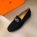 Hermes Men's Tenor Loafers In Black Suede Leather Hermes Mens Tenor Loafers In Black Suede Leather