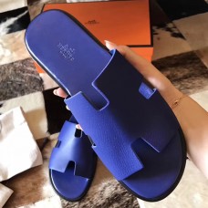 Hermes Izmir Sandals In Electric Blue Epsom Leather Hermes Izmir Sandals In Electric Blue Epsom Leather