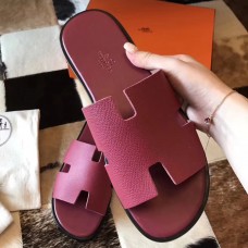 Hermes Izmir Sandals In Fuchsia Epsom Leather Hermes Izmir Sandals In Fuchsia Epsom Leather