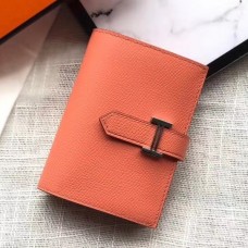 Hermes Bearn Mini Wallet In Crevette Epsom Leather Hermes Bearn Mini Wallet In Crevette Epsom Leather