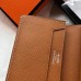 Hermes Bearn Mini Wallet In Gold Epsom Leather