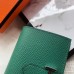 Hermes Bearn Mini Wallet In Vert Vertigo Epsom Leather
