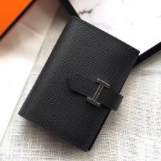 Hermes Bearn Mini Wallet In Black Epsom Leather Hermes Bearn Mini Wallet In Black Epsom Leather