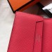Hermes Bearn Mini Wallet In Rose Lipstick Epsom Leather
