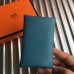 Hermes Calvi Card Holder In Blue Jean Epsom Leather