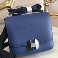 Hermes 2002 20cm Bag In Blue Brighton Evercolor Calfskin Hermes 2002 20cm Bag In Blue Brighton Evercolor Calfskin