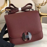 Hermes 2002 20cm Bag In Bordeaux Evercolor Calfskin Hermes 2002 20cm Bag In Bordeaux Evercolor Calfskin