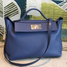Hermes 24/24 29 Bag In Blue Clemence Calfskin Hermes 24/24 29 Bag In Blue Clemence Calfskin