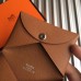 Hermes Calvi Card Holder In Gold  Epsom Leather