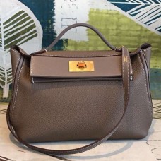 Hermes 24/24 29 Bag In Taupe Clemence Calfskin Hermes 24/24 29 Bag In Taupe Clemence Calfskin