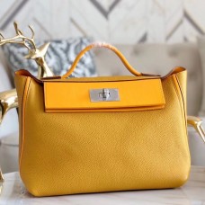 Hermes 24/24 29 Bag In Curry Clemence Calfskin Hermes 24/24 29 Bag In Curry Clemence Calfskin