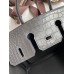 Hermes Birkin 25 Bag In Dark Grey Matte Alligator Crocodile Skin Hermes Birkin 25 Bag In Dark Grey Matte Alligator Crocodile Skin