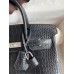 Hermes Birkin 25 Bag In Black Matte Alligator Crocodile Skin Hermes Birkin 25 Bag In Black Matte Alligator Crocodile Skin
