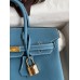 Hermes Birkin 25 Handmade Bag In Blue Jean Clemence Leather Hermes Birkin 25 Handmade Bag In Blue Jean Clemence Leather