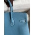 Hermes Birkin 25 Handmade Bag In Blue Jean Clemence Leather Hermes Birkin 25 Handmade Bag In Blue Jean Clemence Leather