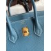 Hermes Birkin 25 Handmade Bag In Blue Jean Clemence Leather Hermes Birkin 25 Handmade Bag In Blue Jean Clemence Leather