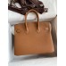 Hermes Birkin 25 Handmade Bag In Brown Clemence Leather Hermes Birkin 25 Handmade Bag In Brown Clemence Leather