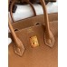 Hermes Birkin 25 Handmade Bag In Brown Clemence Leather Hermes Birkin 25 Handmade Bag In Brown Clemence Leather