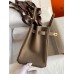 Hermes Birkin 25 Handmade Bag In Taupe Clemence Leather Hermes Birkin 25 Handmade Bag In Taupe Clemence Leather