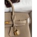 Hermes Birkin 25 Handmade Bag In Grey Clemence Leather Hermes Birkin 25 Handmade Bag In Grey Clemence Leather