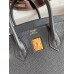 Hermes Birkin 25 Handmade Bag In Black Clemence Leather Hermes Birkin 25 Handmade Bag In Black Clemence Leather