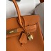 Hermes Birkin 25 Handmade Bag In Orange Clemence Leather Hermes Birkin 25 Handmade Bag In Orange Clemence Leather