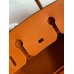 Hermes Birkin 25 Handmade Bag In Orange Clemence Leather Hermes Birkin 25 Handmade Bag In Orange Clemence Leather