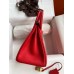 Hermes Birkin 25 Handmade Bag In Red Clemence Leather Hermes Birkin 25 Handmade Bag In Red Clemence Leather