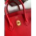 Hermes Birkin 25 Handmade Bag In Red Clemence Leather Hermes Birkin 25 Handmade Bag In Red Clemence Leather