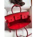 Hermes Birkin 25 Handmade Bag In Red Clemence Leather Hermes Birkin 25 Handmade Bag In Red Clemence Leather