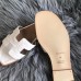 Hermes Oran Sandals In White Ostrich Leather